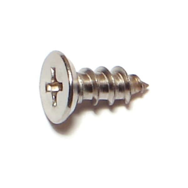 Midwest Fastener Sheet Metal Screw, #10 x 1/2 in, 18-8 Stainless Steel Flat Head Phillips Drive, 25 PK 35902 - main